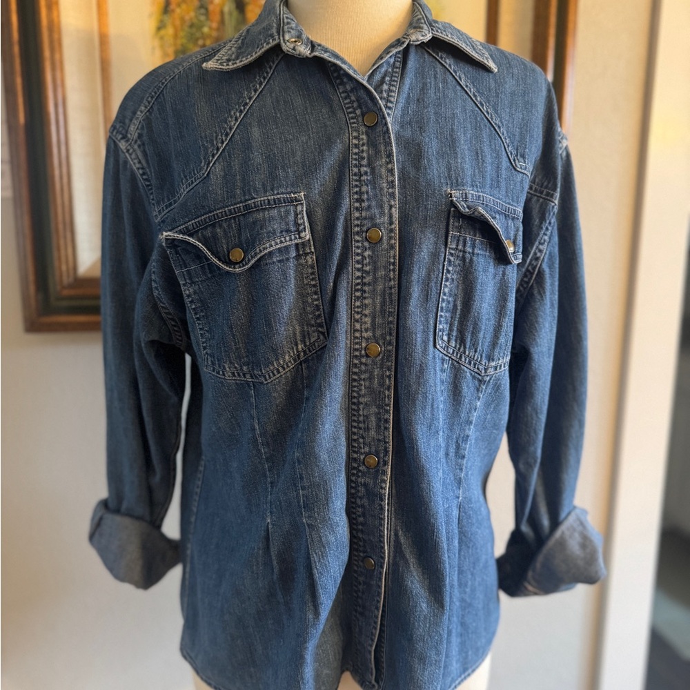 Vintage Denim Button-Up Shirt